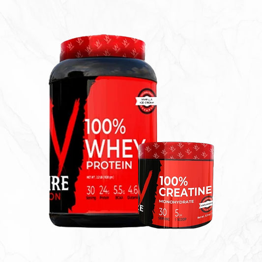 Vampire Nutrition Whey Protein + Creatine Monohydrate Bundle | Premium Muscle Support | Power Fit Egypt