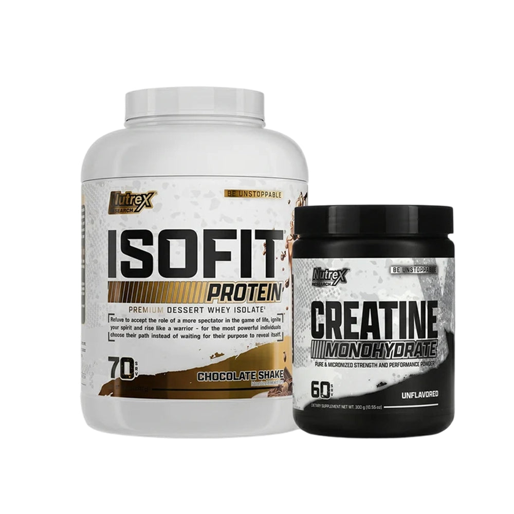 Nutrex Lean Shred Stack: Isofit Premium Isolate & Pure Creatine Bundle | Egypt