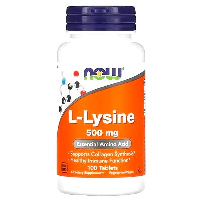 NOW L-Lysine 500mg – 100 Tablets Essential Amino Acid in Egypt