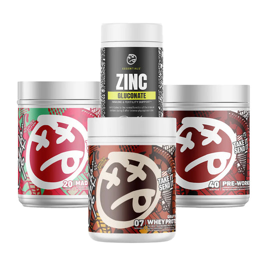 Skeleton Whey Protein + Skeleton Spooky Pre-Workout + Skeleton Zinc + Skeleton Mad Fuel Gen – Ultimate Muscle Performance Stack | Power Fit