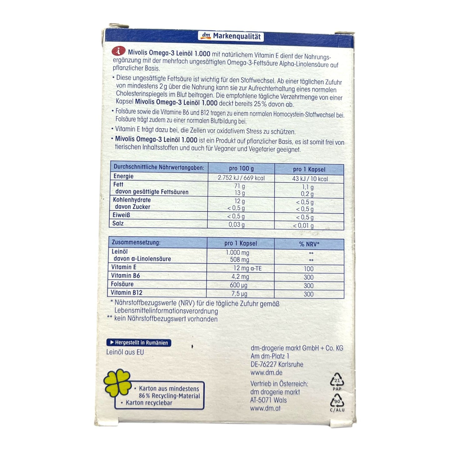Mivolis Omega-3 – 30 Tablets | Daily Heart & Brain Support in Egypt
