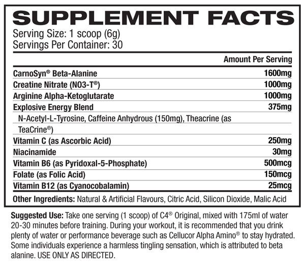 مكمل C4 Original Explosive Pre Workout - عزز أدائك