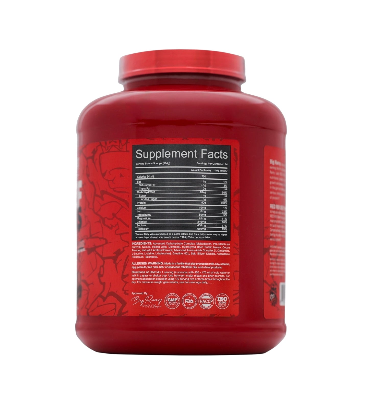 Big Ramy Labs Red Rex Beef Protein Isolate – 24g Protein, Zero Sugar, Chocolate Peanut Butter, 60 Servings