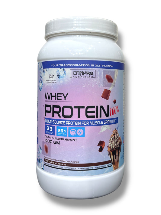 Campro Whey Protein 1kg (33 Servings) | High-Quality Protein for Muscle Growth & Recovery|In Power Fit Supplements Egypt