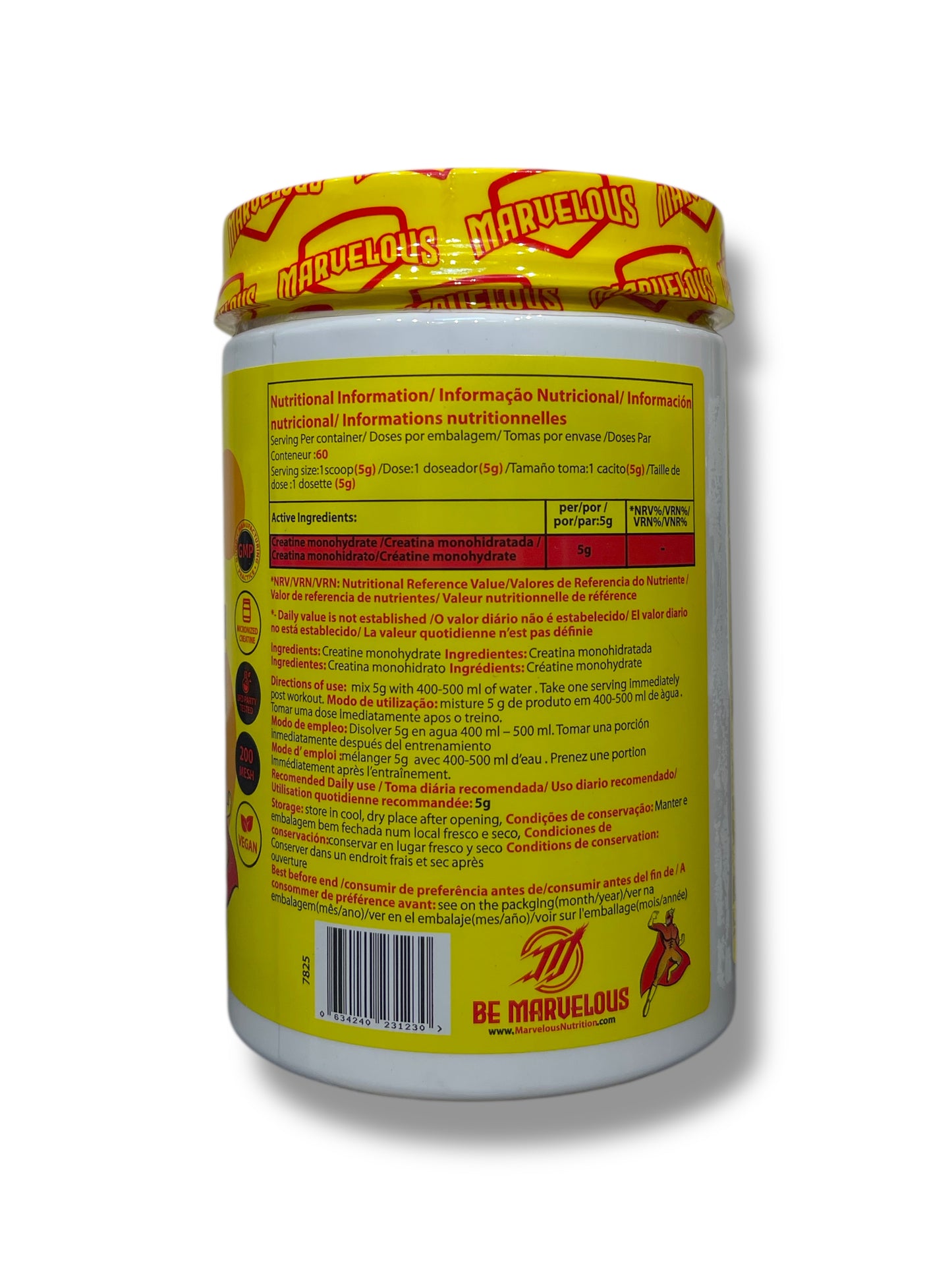 Marvelous Creatine – 100% Micronized Creatine Monohydrate for Superior Muscle Gains