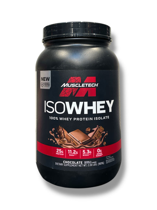 Muscletech ISO Whey Protein Isolate – Chocolate | 907g (2 lbs) | 100% Pure Isolate