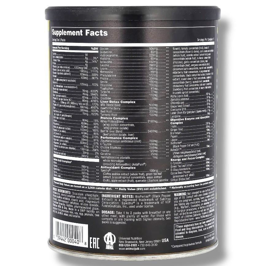 Universal Nutrition Animal Pak – The Ultimate Training Pack