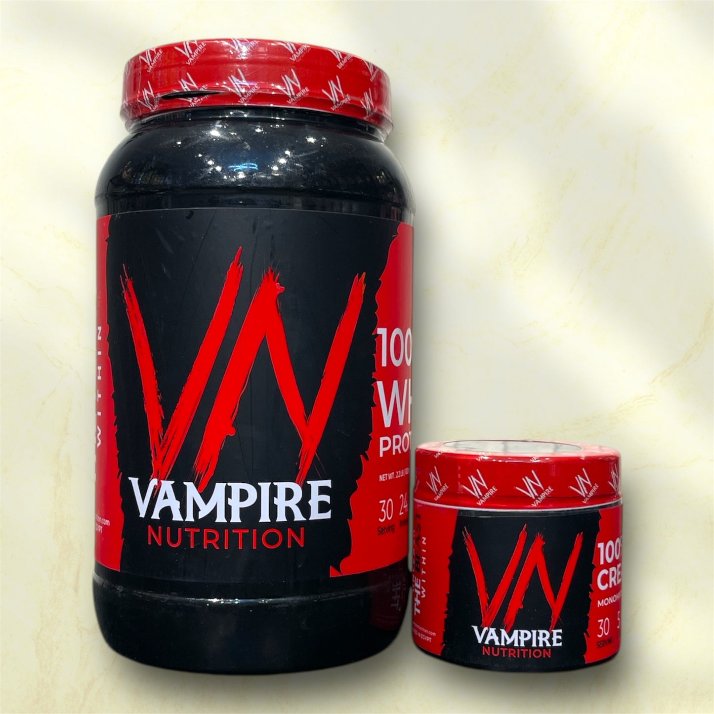 Vampire Nutrition Whey Protein + Creatine Monohydrate Bundle | Premium Muscle Support | Power Fit Egypt
