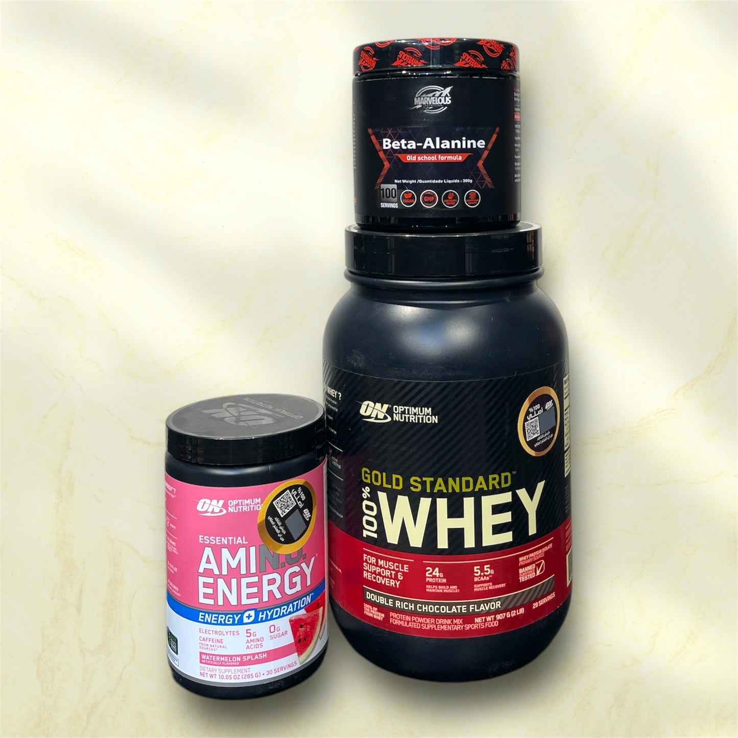 ON Gold Standard Whey + Beta-Alanine + Amino Energy | Recovery, Strength & Endurance Stack | Power Fit Egypt