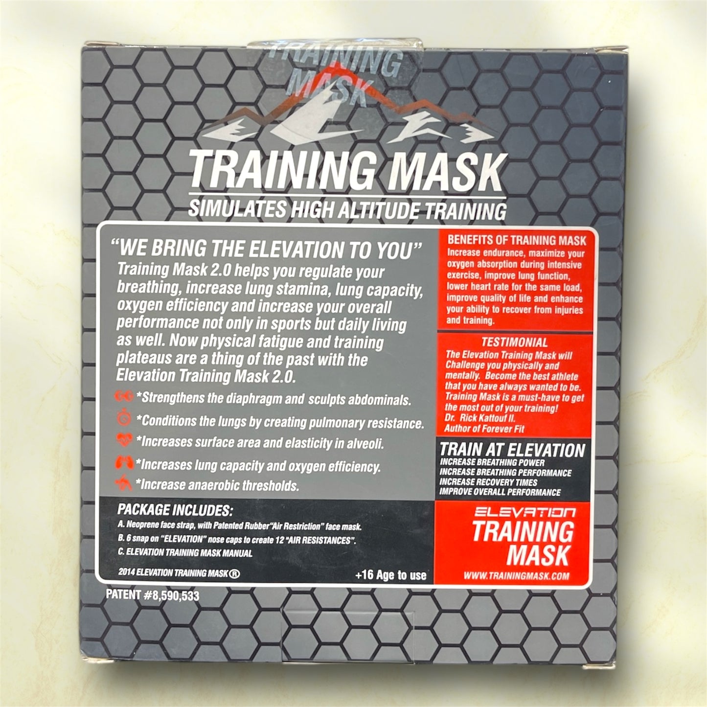 Elevation Training Mask Size L | Simulates High Altitude Training | Boost Workout Intensity