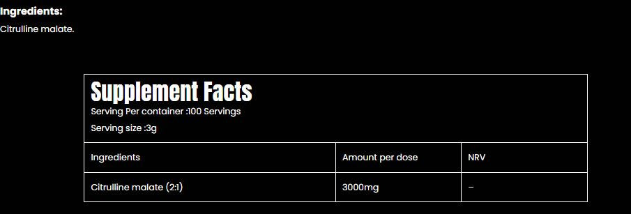 Marvelous Nutrition Citrulline Malate – 100 Servings for Enhanced Nitric Oxide & Performance