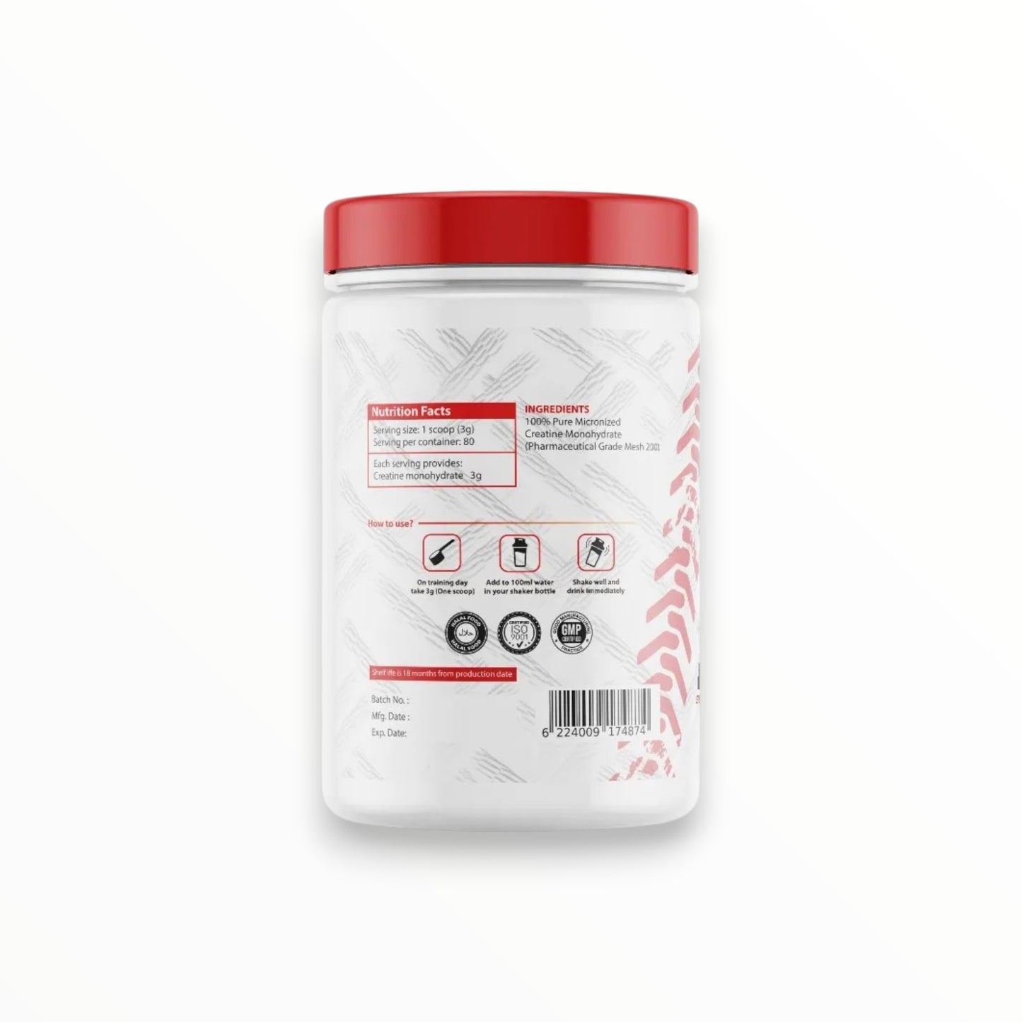 Tractor Creatine Monohydrate 120g β 40 Servings | Micronized Creatine Powder for Strength & Performance Egypt