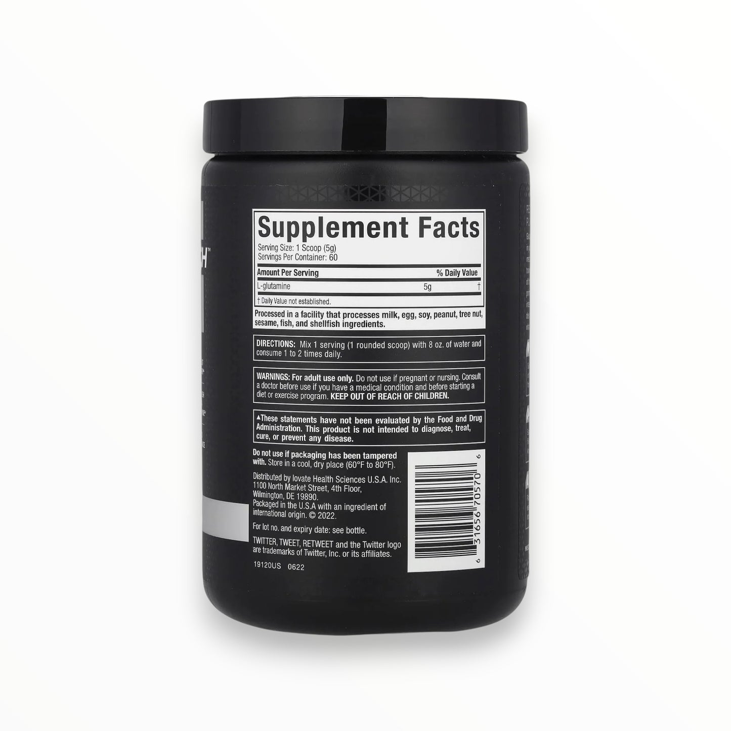 MuscleTech Platinum 100% Glutamine β 300g (60 Servings) Unflavored Muscle Recovery | Egypt