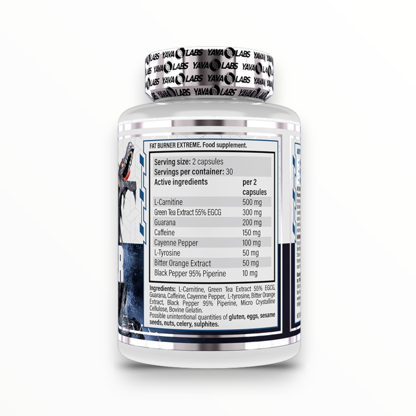 Yava Labs Fat Burner Extreme – Thermogenic Fat Loss & Metabolism Booster Capsules (60 Capsules)