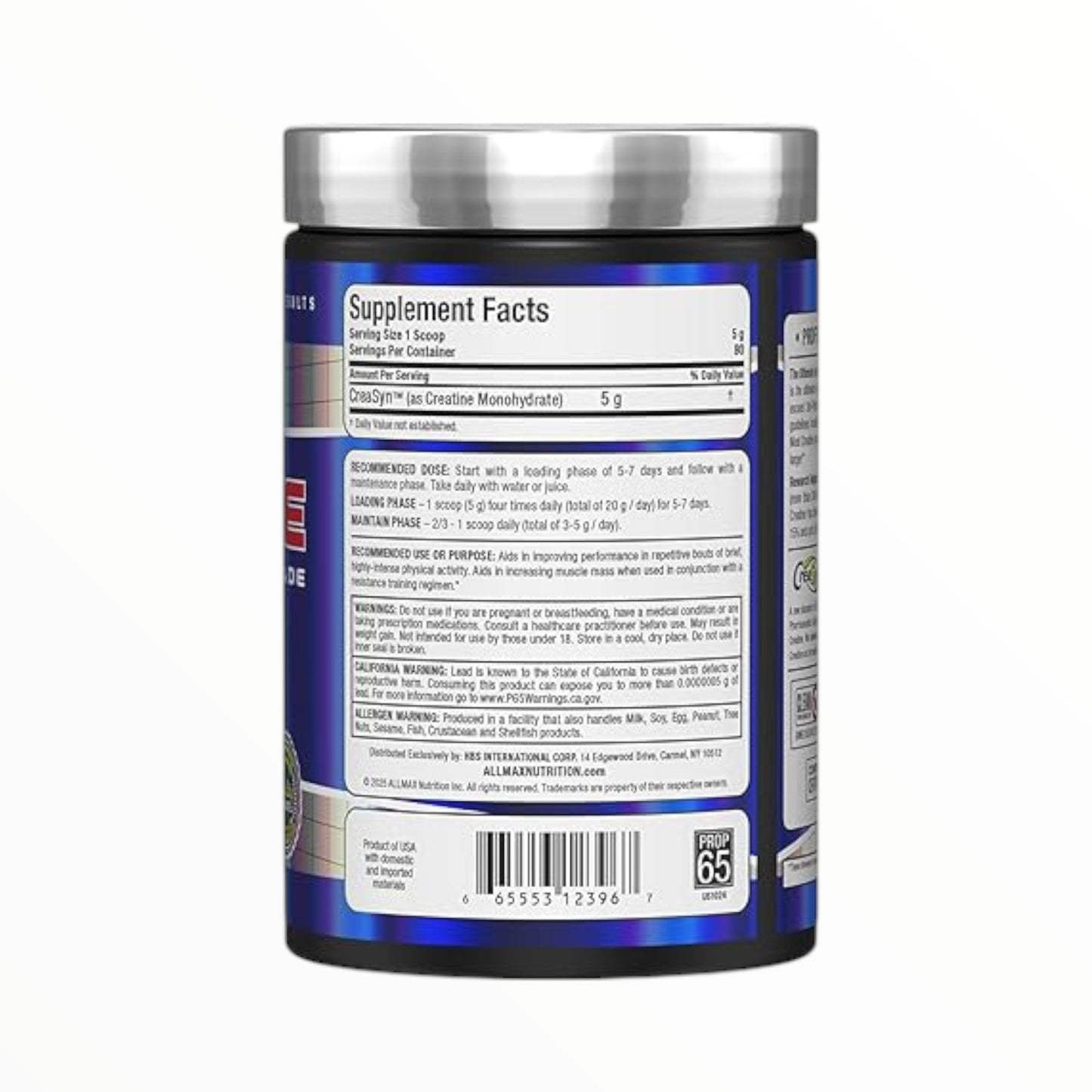 ALLMAX Glutamine 400g (80 Servings) | Pure L-Glutamine for Recovery, Muscle Repair & Immunity|In Power Fit Supplements Egypt