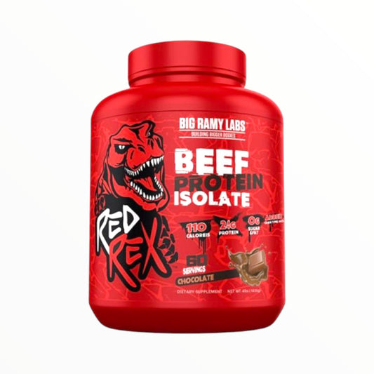 Big Ramy Labs Red Rex Beef Protein Isolate – 24g Protein, Zero Sugar, Chocolate Peanut Butter, 60 Servings