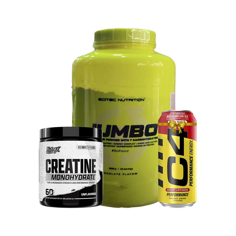 Ultimate Muscle Gain & Energy Bundle | Creatine Nutrex + Mass Gainer Scitec Nutrition + C4 Energy Drink