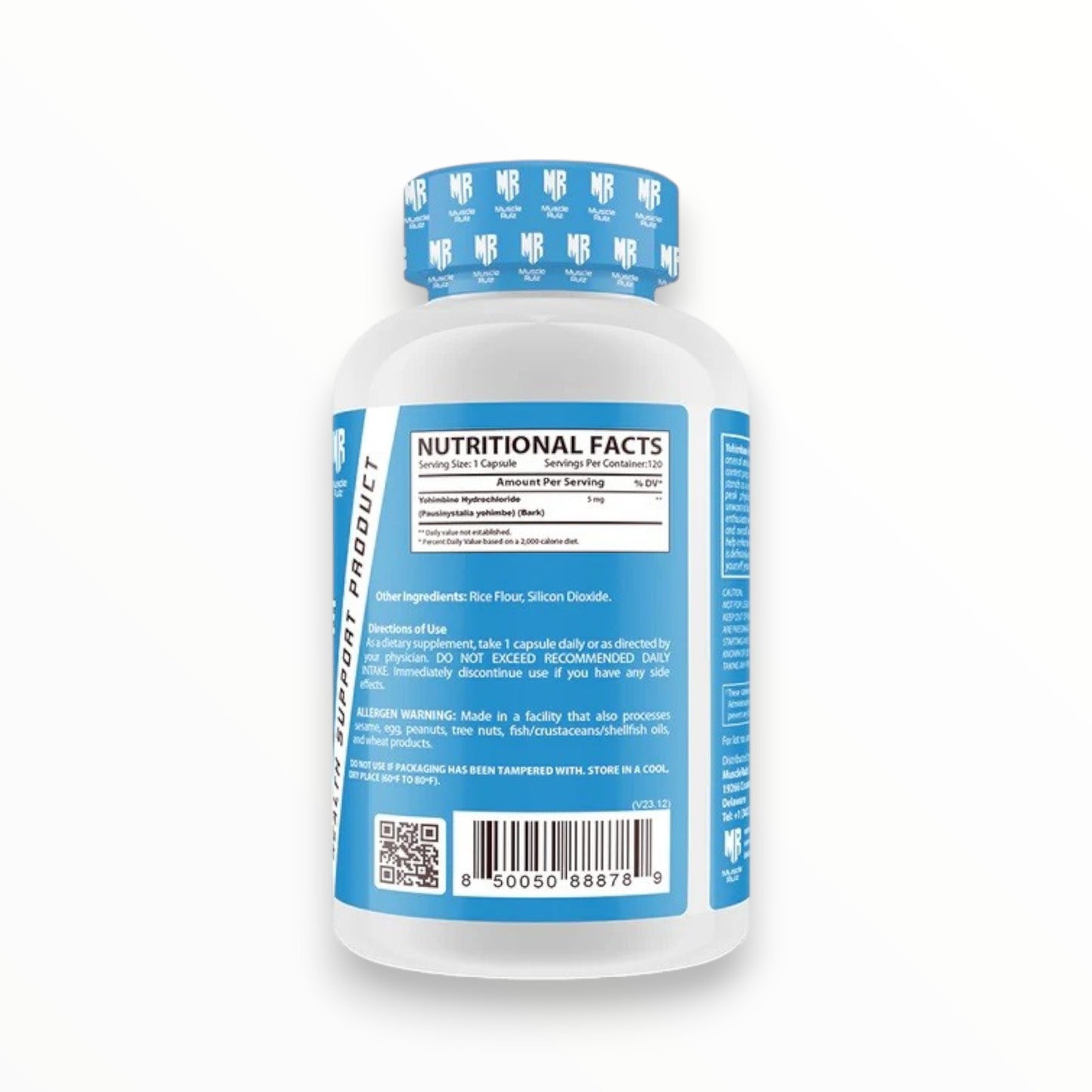 Muscle Rulz Yohimbine 5mg – 120 Capsules | Energy & Fat Burning Support