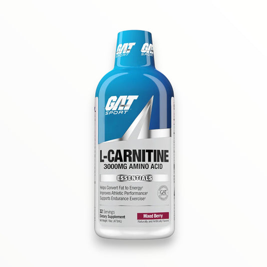 GAT Sport Liquid L-Carnitine 3000mg – Fat to Energy Support, Green Apple, 473ml