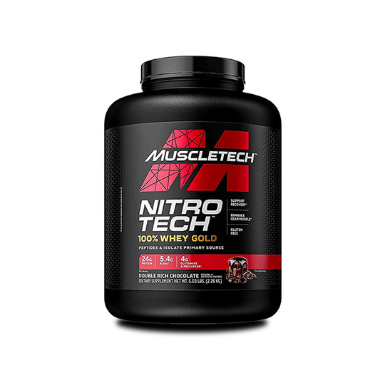 MuscleTech Nitro-Tech Whey Gold 2.27 كجم (69 حصة) |واي بروتين ايزولايت والببتيدات الممتازة لنمو العضلات