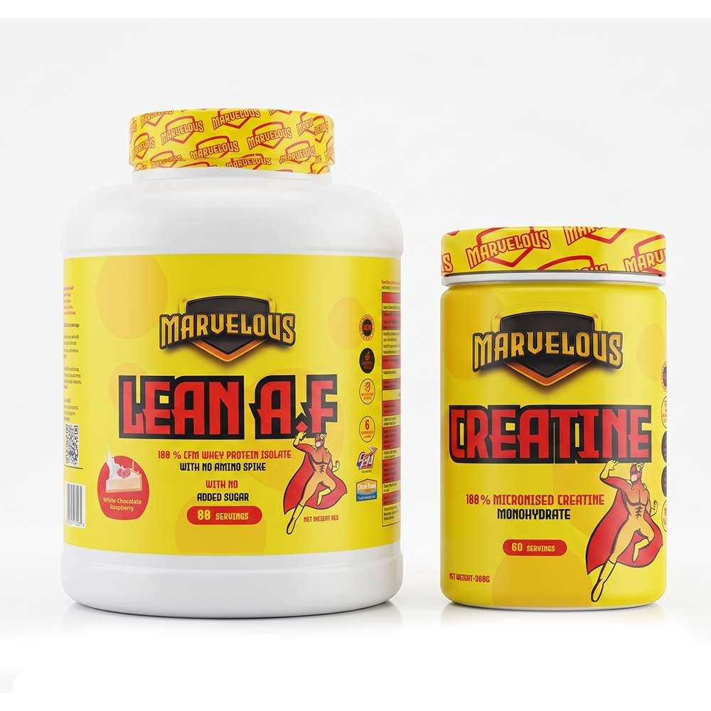 Marvelous Superhero Stack: Lean A.F CFM Isolate & Micronised Creatine | Egypt