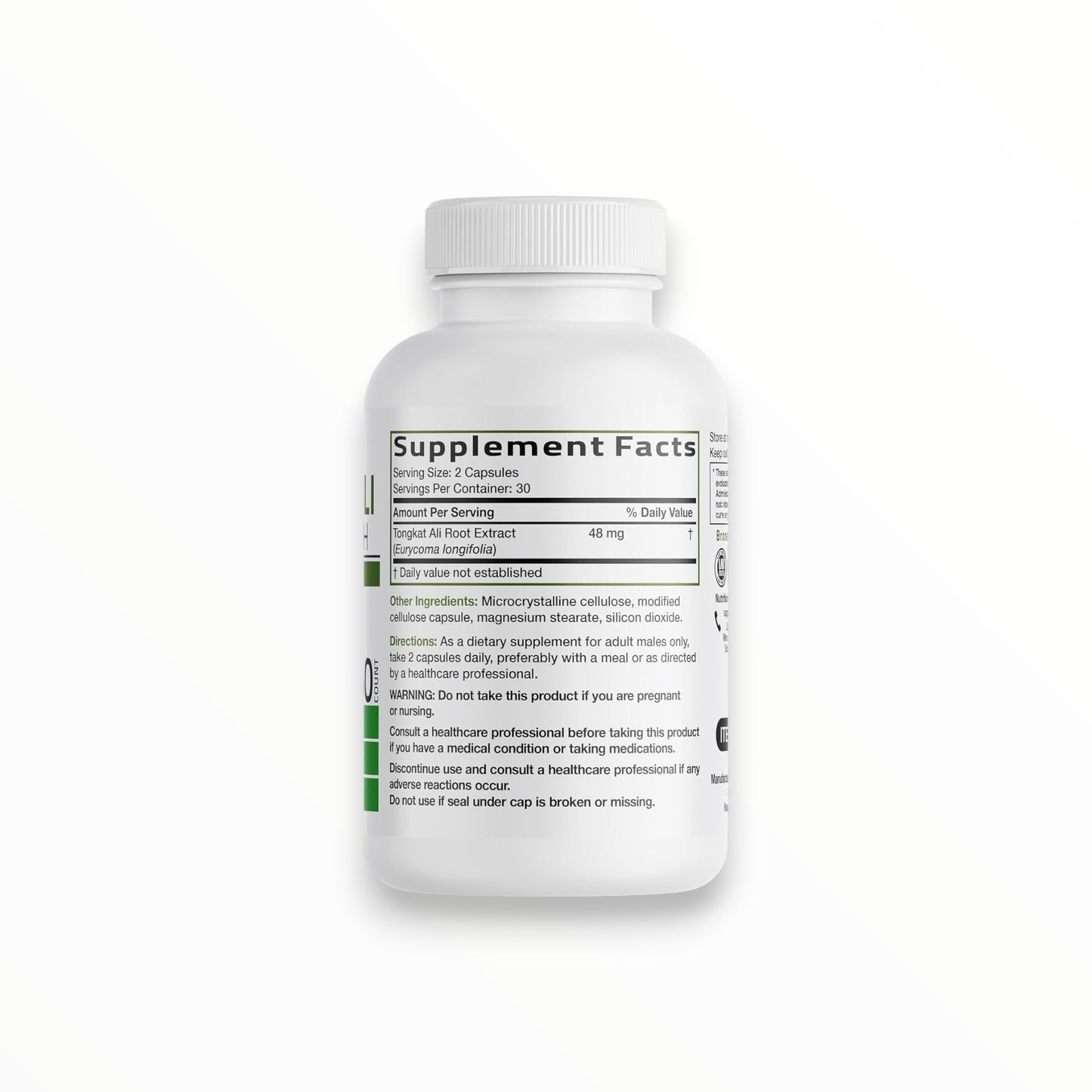 Bronson Longjack Tongkat Ali Extra Strength 60 Vegetarian Capsules | Eurycoma Longifolia Support