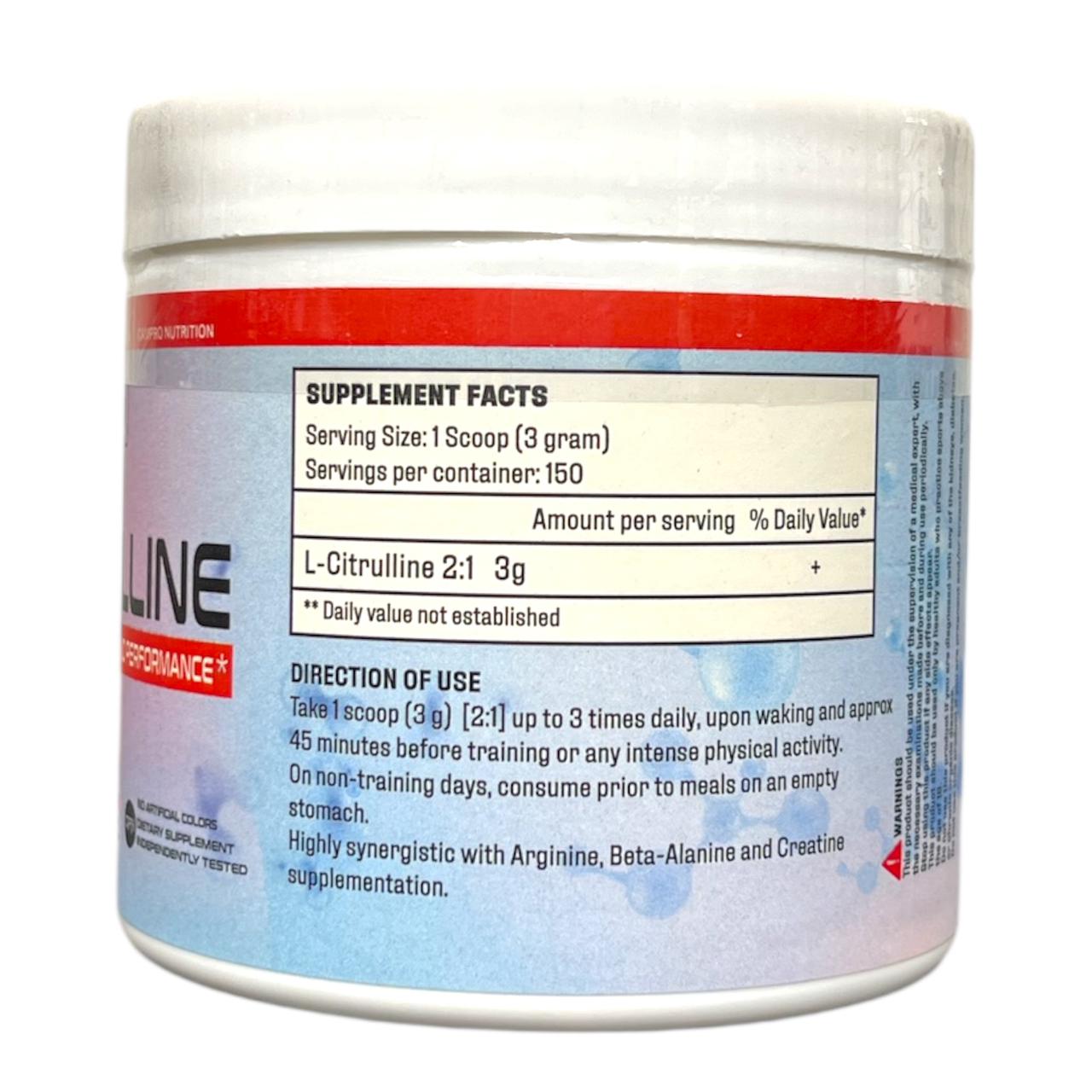 Campro Citrulline 150g (50 Servings) | Extreme Pumps, Endurance & Performance Booster|In Power Fit Supplements Egypt