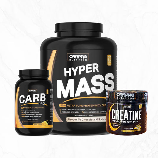 Campro Hyper Mass + Carb Pro + Creatine Bundle | Mass Gainer &amp; Energy Boost | Power Fit Egypt