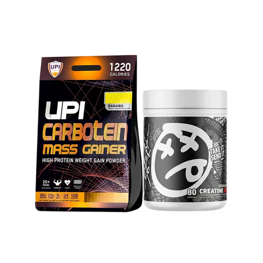 UPI Carbotein High-Calorie Gainer & Creatine Muscle Stack – Banana Flavor | Egypt
