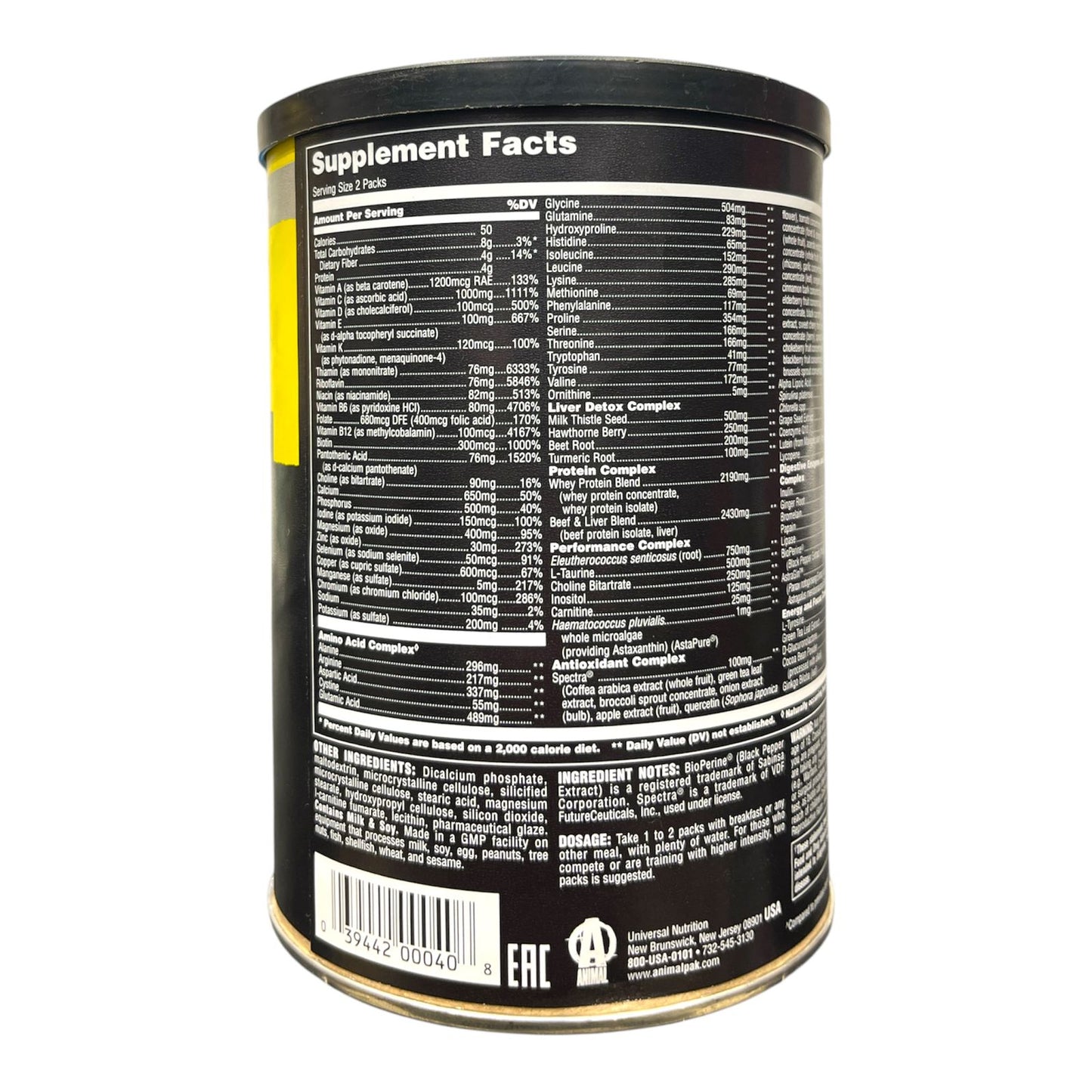 Animal Pak Tablets (30 Packs) – Elite Multivitamin for Athletes in Egypt