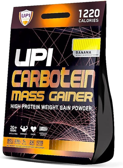 UPI Carbotein Mass Gainer (1220 Calories) + Ultimate Supplement Carbo Release + Skeleton Creatine Monohydrate (150 Servings) – Extreme Bulking Stack | Power Fit Egypt