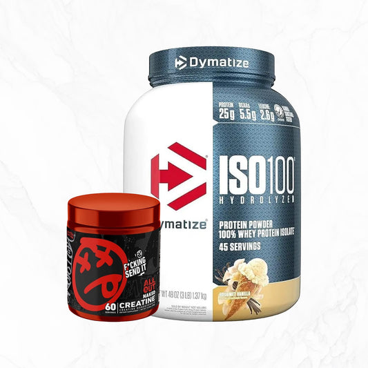 Dymatize ISO100 + Skeleton Pre-Workout Bundle | Pure Protein &amp; Extreme Energy | Power Fit Egypt