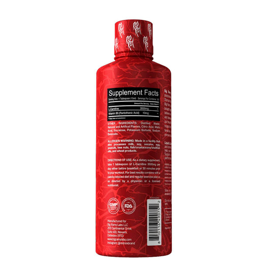 Red Rex L-Carnitine Liquid – 3000mg Fat Burner & Energy Booster | 32 Servings