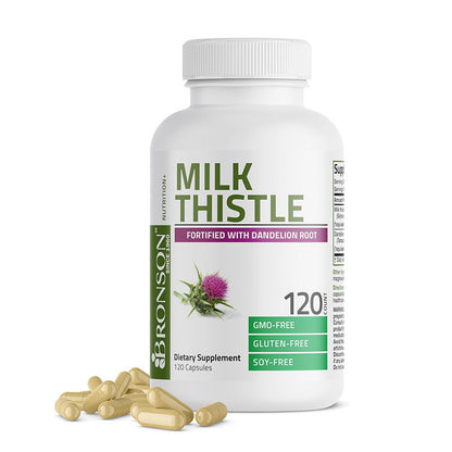 Bronson Milk Thistle with Dandelion Root – Liver Support (120 Capsules) | Egypt
