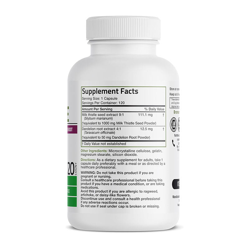 Bronson Milk Thistle with Dandelion Root – Liver Support (120 Capsules) | Egypt