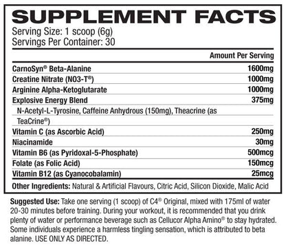 C4 Original Explosive Pre-Workout - Boost Your Performance"