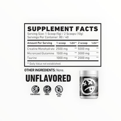 Skeleton Nutrition Creatine Monohydrate – 80 Servings | Muscle Strength, Power & Recovery Support