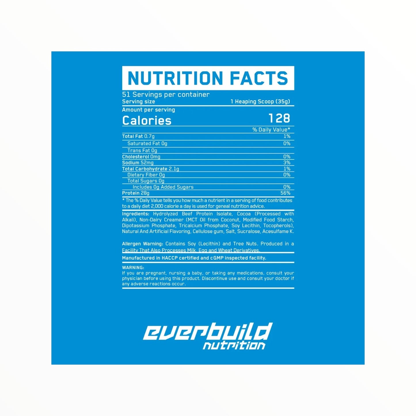 Everbuild Nutrition 100% Beef Isolate French Vanilla 4lbs – Hydrolyzed Beef Protein Isolate