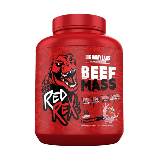 Red Rex Beef Mass 3kg (14 Servings) | Advanced Beef Protein Mass Gainer for Muscle Growth|In Power Fit Supplements Egypt