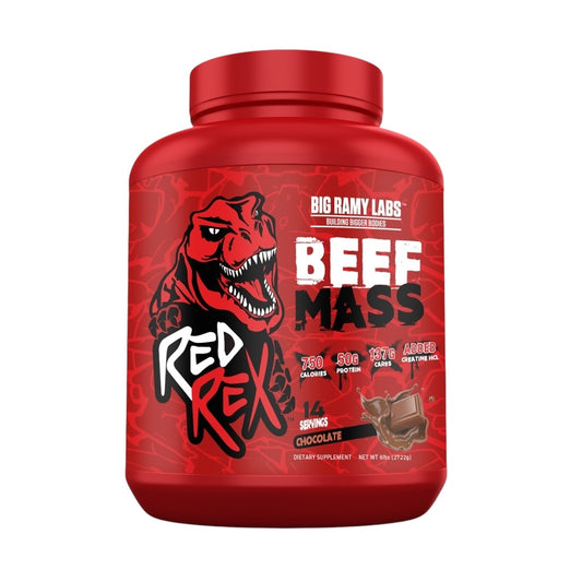 Red Rex Beef Mass 3kg (14 Servings) | Advanced Beef Protein Mass Gainer for Muscle Growth|In Power Fit Supplements Egypt