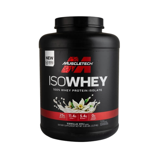 MuscleTech IsoWhey is a premium whey protein isolate supplement designed to support muscle building, recovery, and overall performance.