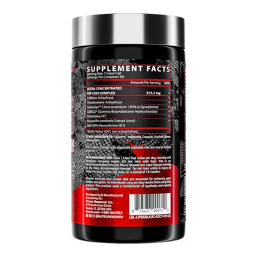 Nutrex Lipo-6 Black Ultra Concentrate – Hardcore Thermogenic Fat Burner, 60 Liquid Capsules
