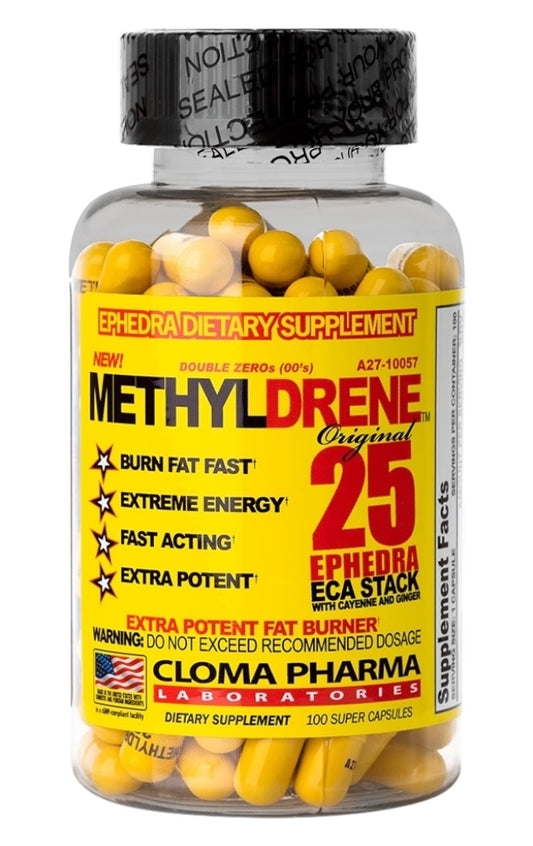 Methyldrene 25 is a potent thermogenic fat burner developed by Cloma Pharma, designed to support weight loss and enhance energy levels.