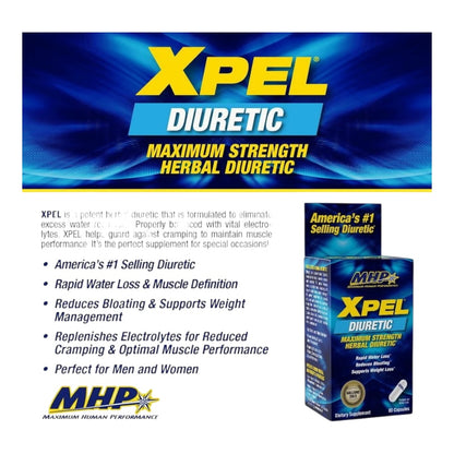 MHP Xpel Diuretic – Maximum Strength Herbal Diuretic for Water Loss & Weight Management