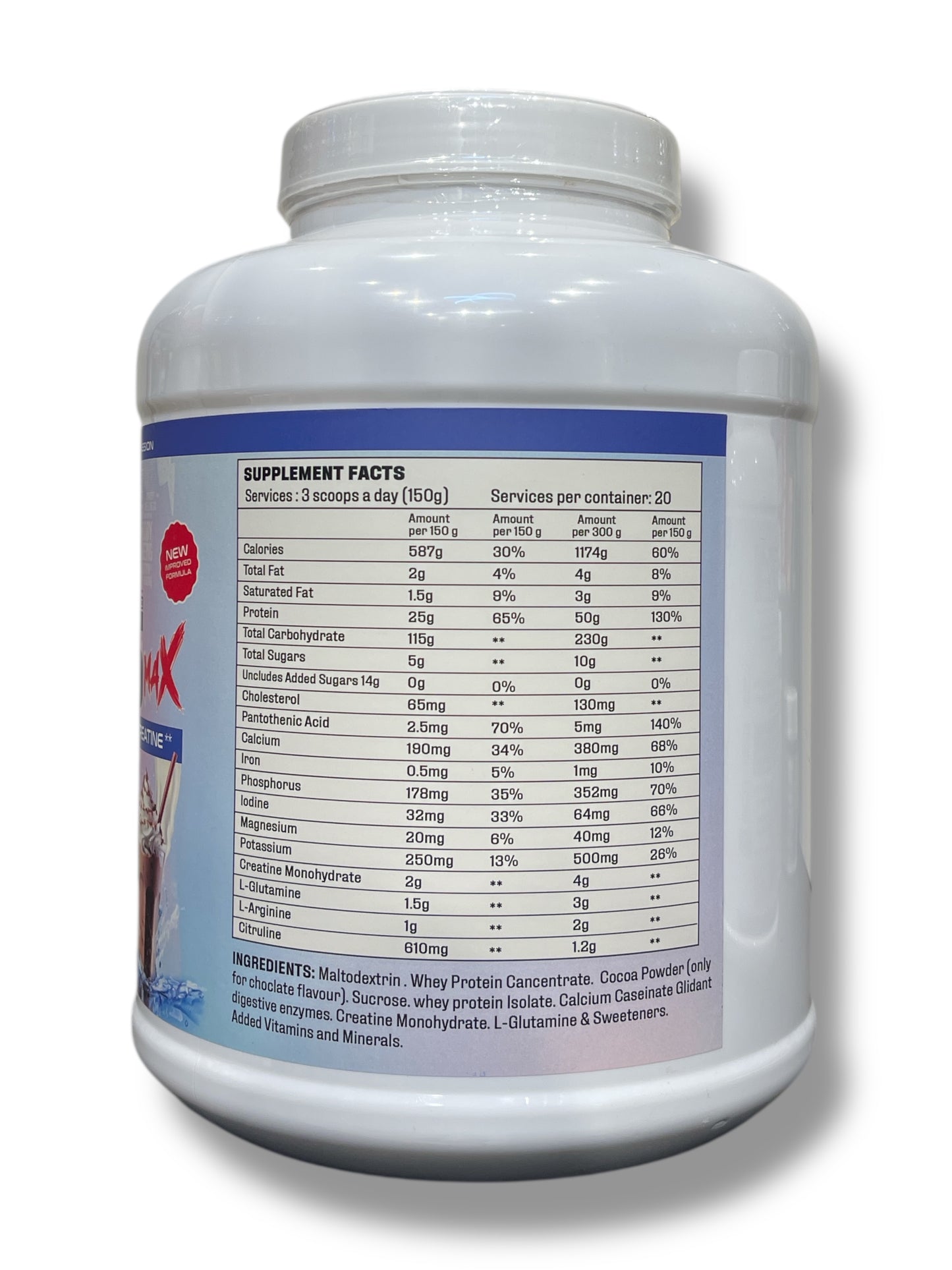 Campro Mass Gainer 3kg (20 Servings) | High-Calorie Gainer for Muscle Size, Strength & Fast Weight Gain|In Power Fit Supplements Egypt