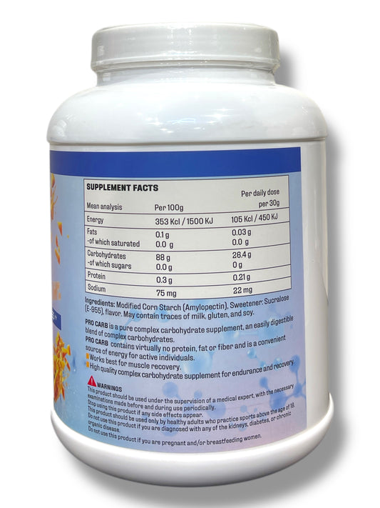 Campro Nutrition Carb is a carbohydrate supplement designed to support energy levels during intense physical activity,