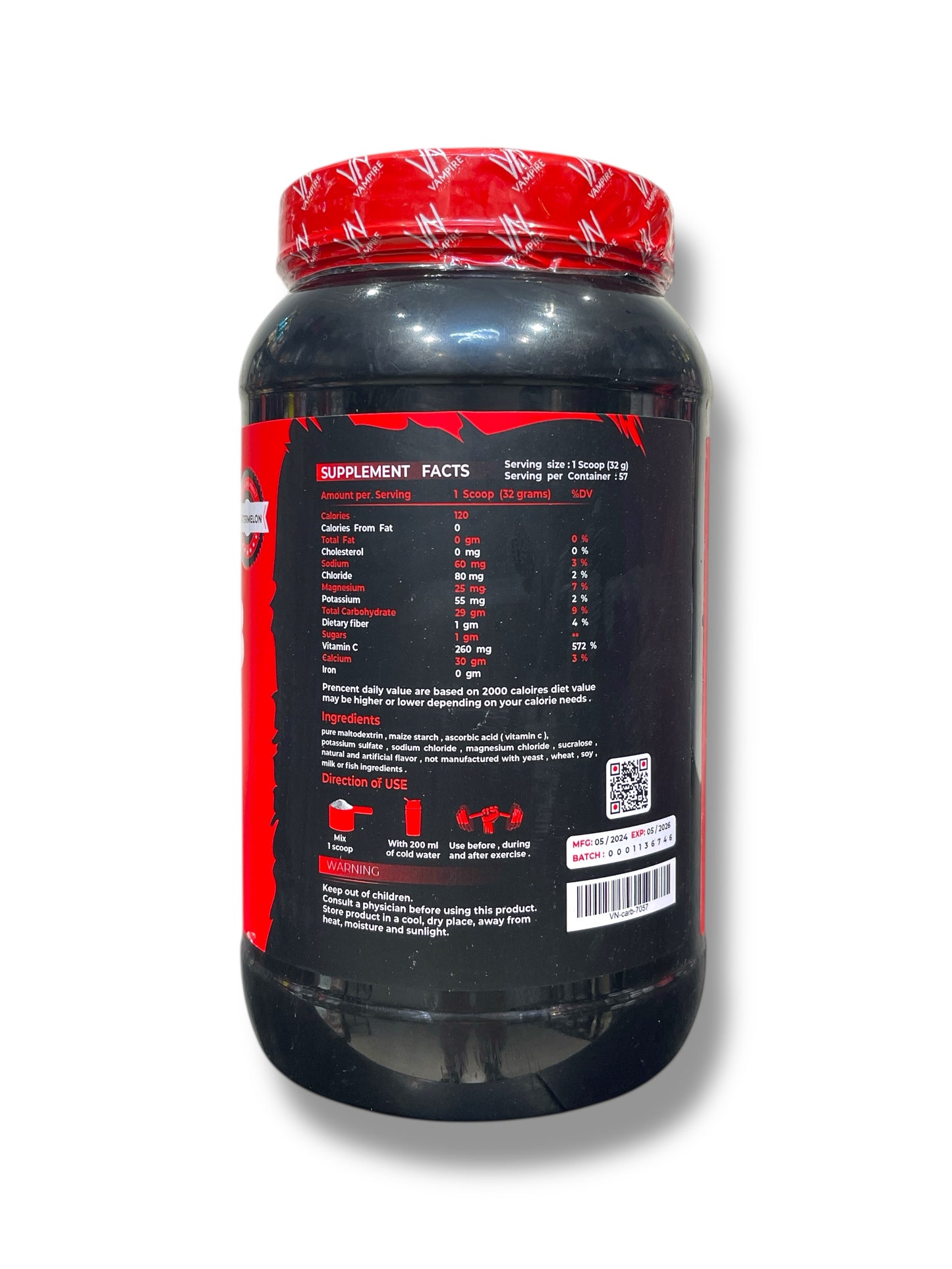 Vampire Nutrition Carb Plus – Premium Carbohydrate Blend for Sustained Energy