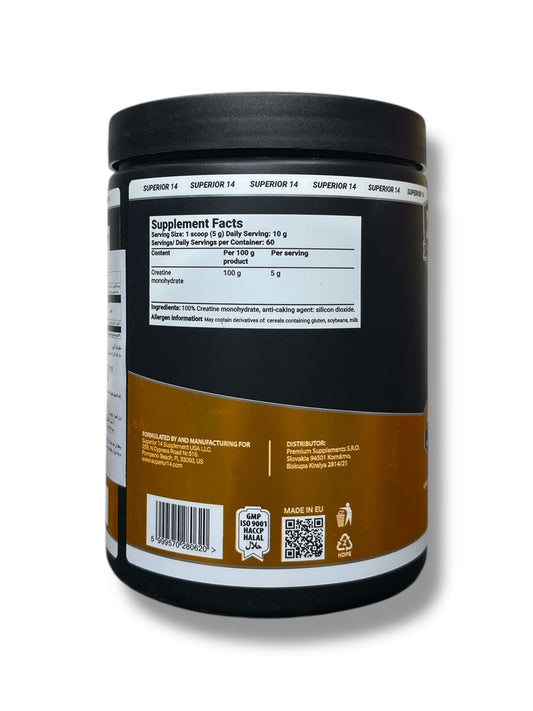 Superior 14 Creatine Monohydrate is a high-quality supplement designed to enhance athletic performance,