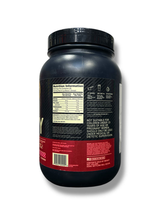 Optimum Nutrition Gold Standard 100% Whey – Strawberry | 907g (2 lbs) | 29 Servings
