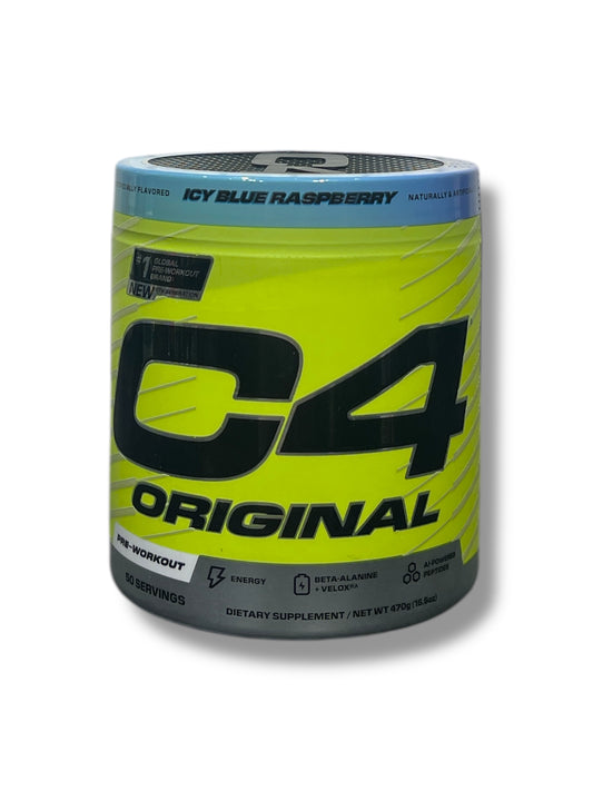 C4 Original Pre-Workout Powder – Icy Blue Raspberry (50 Servings)